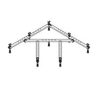 Hoesch Piétement pour receveur de douche en quart de cercle l : 80/80 cm, 118973,