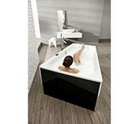 Hoesch Thasos bath 3747.010 version gauche, 175 x 110 cm, blanc