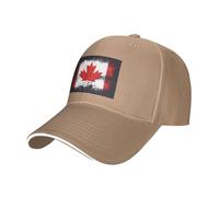Hoetry Casquette de baseball générale décontractée avec image du drapeau canadien : confortable, respirante, naturel, Taille unique