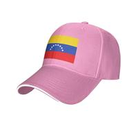 Hoetry Drapeau du Venezuela Picture Casual Casquette de baseball générale noire : confortable, respirante, rose, Taille unique