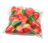 HOFALUYUSUN Lot de 10 faux fruits artificiels, cerise, mangue, pastèque, banane, citron vert, fraise, petit accessoire de photographie, décoration d'intérieur, fraise