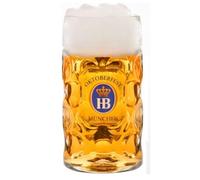 Hofbräuhaus München Chope à bière en verre avec logo HB original 1 l 1000137