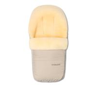 Hofbrucker Polaris Chancelière d'hiver en peau d'agneau véritable pour poussette, buggy, fabriquée en Allemagne, beige, taille unique