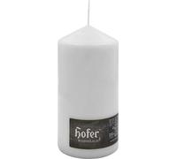 HOFER Blockkerzen 1 pièce - Bougie ronde Ø 10 x 20 cm - Blanc - 110h de combustion - Sans gouttes, sans parfum - Fabriqué en Autriche