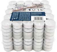 hOFER Bougies à réchaud 200 pièces - Ø 38 mm - 5h de combustion - Blanc - Sans parfum, sans gouttes Bougies en cire