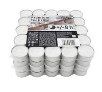 Hofer Bougies Chauffe-plat - 100 pièces - 8 heures de combustion - Cire non parfumée, sans gouttes, longue durée, qualité UE