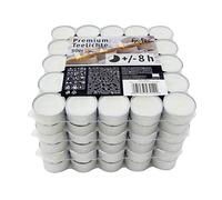 Hofer Bougies Chauffe-plat - 150 pièces - 8 heures de combustion - Cire non parfumée, sans gouttes, longue durée, qualité UE