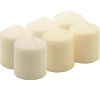HOFER Bougies Ivoire - Set de 6 - 8x10cm - Sans gouttes & sans parfum - 43h de combustion - Idéal pour mariage & décoration