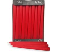 Hofer Bougies pour chandelabres - 23 x 250 mm - Couleur rouge - Lot de 100 bougies coniques longues - Longue durée de vie de 7 heures - Non parfumées - Qualité RAL