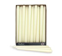 Hofer Lot de 30 Bougies pour Chandelles Ø 2,3 x 25 cm - 30 Bougies Coniques Professionnelles Anti-goutte de Couleur Ivoire Naturelle, Durée Environ 7 h, Boîte de 30 Pièces