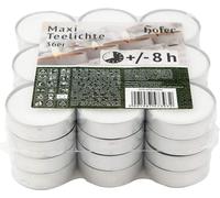 Hofer Bougies Chauffe-Plat Maxi Grandes - 36 pièces - 8 Heures de Combustion - Cire Non parfumée, sans Gouttes, Longue durée, qualité UE