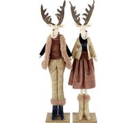 Hoff INTERIEUR 1045 COUPLE D'ELANS DECORATION GLAMOUR Couple d'élans env. 21x9x60cm Bois Coton