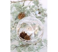 Hoff INTERIEUR 2198 Sphères en verre "ZAUNKÖN" (roi des clochers), set de 2, env. ø9cm, remplies de personnages XMAS
