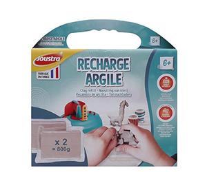 HOFF Recharge pain d'argile naturelle 2 x 400 g pour creation poterie - accessoire tour de potier - loisir creatif enfant - modelage