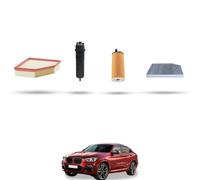 BMW Set d'entretien X4 F98/G02 xDrive 30d 249/265 CV 2018 – 4 filtres MANN