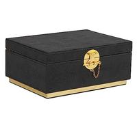 HofferRuffer Boîte décorative élégante en cuir synthétique, boîte à bijoux, grande commode, organisateur de produits cosmétiques, organisateur classique d'accessoires de bijoux, 27,9 x 20,3 x 12,2 cm