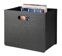 HofferRuffer Panier à magazines pliable, porte-revues, organiseur de documents, dossier, journal pour la maison ou le bureau (noir)