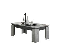 HOFFMAN - Table Basse à 4 Pieds Gris Aspect Pierre -