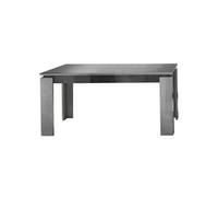 HOFFMAN - Table de Repas Allongeable à 4 Pieds Gris Aspect Pierre -