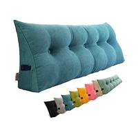HOFFTI Oreiller de Lecture for tête de lit Triangle avec Housse Amovible, Coussin de Dossier en Peluche Coussin Lombaire, Coussin de positionnement d'oreiller de Couleur Unie for lit, canapé, Chambre