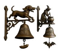 Hofgarten Terrasse - Outdoor Dinner Bell | Interaktiver Bauernhaus Türgong, Einweihungsgeschenk Hexen Dackel Form Türklingel Für Wand Laden Hof Eingang Wohnung Haus Einweihung Hochzei