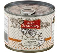 Hofgut Breitenberg Cat Senior Soupe de viande de tante Gerda, poulet avec bœuf, canard, pommes de terre et tomates 180gx12
