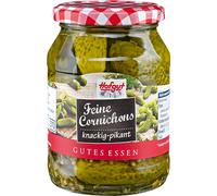 Hofgut Cornichons fins croquants aux herbes piquantes en bocal 370ml