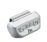 Hofmann Power Weight Type164 5164-0150-001 argent 15g 100x Masses d'équilibrage de roue pour jantes en acier, masse pneu