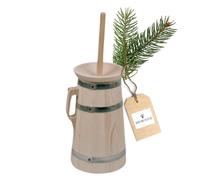 HOFMEISTER® Baratte à Beurre en Bois 42 cm, pour 2L de crème, Fabrication Artisanale en épicéa, idéal pour Faire Son Beurre ou en Cadeau, Made in EU