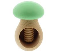 HOFMEISTER® Casse-noisette champignon en bois de hêtre - Fait main en Europe - Craque facilement chaque noix - Idéal pour les enfants - 10 x 6,5 x 6,5 cm - Vert menthe