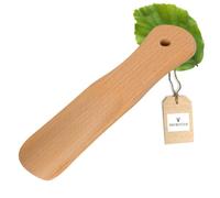 HOFMEISTER® Chausse-pied en bois, permet d'enfiler et de retirer rapidement et en douceur les chaussures et les bottes, solide calzaiolo en hêtre huilé, 15,5 cm, adapté aux enfants.