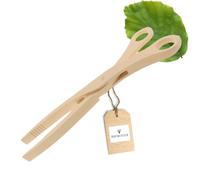 HOFMEISTER® Ciseaux en bois 28 cm, résistants à la chaleur, prise sûre, pince hygiénique à choucroute et cornichons, bois de hêtre, pince pratique à barbecue