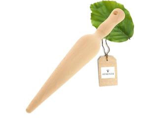 HOFMEISTER® Cornet à gaufres ou bâton en bois, fabriqué en Allemagne, pour réaliser facilement des cornets de glace faits maison, cônes à gaufres, accessoire de jardin, 24 cm