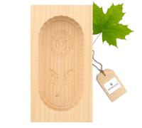 Hofmeister Holzwaren Beurrier Angulaire 19x9,6x4,3 cm pour 250 g avec Motif (Rose)