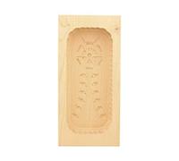 Hofmeister Holzwaren Beurrier au Beurre Angulaire 25x12x4,5 cm pour 500 g avec Motif (Bouquet de Fleurs)