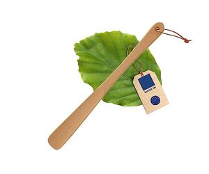 Hofmeister Holzwaren| Chausse-Pied en Bois, Chaussures et Bottes à Mettre et à enlever Rapidement et en Douceur, Chausse-Pied Robuste en hêtre huilé, |Chausse-Pied avec lanière en Cuir | 37cm