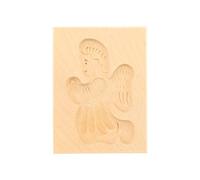 Hofmeister Holzwaren Moule à spéculatius, 100% fabriqué en Allemagne, sans plastique, motif ange, Springerle pour biscuits avec motif, emporte-pièce en bois, 8 cm, en bois