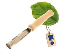 Hofmeister Holzwaren| Vide-pomme idéal pour les pommes, les poires et les fruits à pépins, partie métallique en acier inoxydable, vide-pomme pratique avec manche en bois de hêtre|16cm