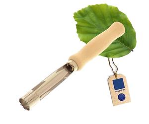Hofmeister Holzwaren| Vide-pomme idéal pour les pommes, les poires et les fruits à pépins, partie métallique en acier inoxydable, vide-pomme pratique avec manche en bois de hêtre|16cm