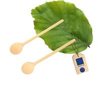 HOFMEISTER® Lot de 2 cuillères de cuisine en bois de hêtre, 25 cm, produit naturel : fait à la main, sans plastique, pas de rayures dans la casserole, non traitées, résistantes à la chaleur,