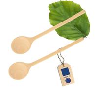 HOFMEISTER® Lot de 2 cuillères de cuisine en bois de hêtre de 35 cm, produit naturel : fait à la main, sans plastique, pas de rayures dans la casserole, non traitées, résistantes à la chaleur,