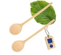 HOFMEISTER® Lot de 2 grandes cuillères de cuisine en bois de 40 cm, produit naturel : fait à la main, sans plastique, pas de rayures dans la casserole, non traitées, résistantes à la chaleur,