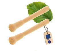 HOFMEISTER® Lot de 2 pilons à cocktail en bois pour caïpirinha et toutes les boissons 22 cm Pilon de bar pour grands verres, coupe les citrons verts et les glaçons, pas de rayures dans le verre,