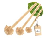 HOFMEISTER® Lot de 3 fouets pratiques en bois, différentes tailles (16 cm, 25 cm, 30 cm) pour une cuisson durable dans toutes les casseroles et poêles, fabriqués en bois de hêtre naturel, sans