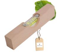 HOFMEISTER® Mini niveau à bulle, 15 cm, pour tableaux, meubles & sols, niveau à bulle, petit niveau de maçon pour particuliers et artisans, 100% Made in Germany, en bois de frêne