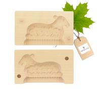 HOFMEISTER® Moule à beurre pliable, 2 pièces, agneau, 14 cm, fabriqué à la main en Allemagne, moule à beurre pour décorer & orner, modèle à beurre hygiénique, en bois d'érable local