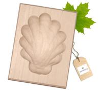 HOFMEISTER® Moule à pâtisserie, 6 cm, coquille/patte d'ours, en bois d'érable local, 100% Made in Germany, Mould Shell/Bear PaW, Made from Maple Wood