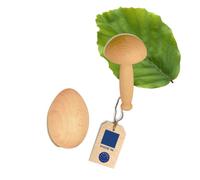 HOFMEISTER® Outil pour boucher les trous dans les vêtements, protège les doigts de l'aiguille de couture, produit 100 % naturel en bois de hêtre UE, réparer au lieu de jeter. Champignon et œuf.