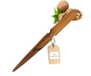 HOFMEISTER® Ouvre-Lettres en Noyer huilé, 20 cm, ouvre proprement et Rapidement Toutes Les Lettres avec la Lame, Produit Naturel de Haute qualité, fabriqué à la Main dans l'UE