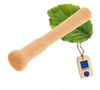 HOFMEISTER® Pilon à cocktail en bois 15 cm, pour caipirinha et boissons, écrase citrons & glaçons sans rayer les verres, face inférieure rugueuse, idéal pour petits verres, Made in EU.